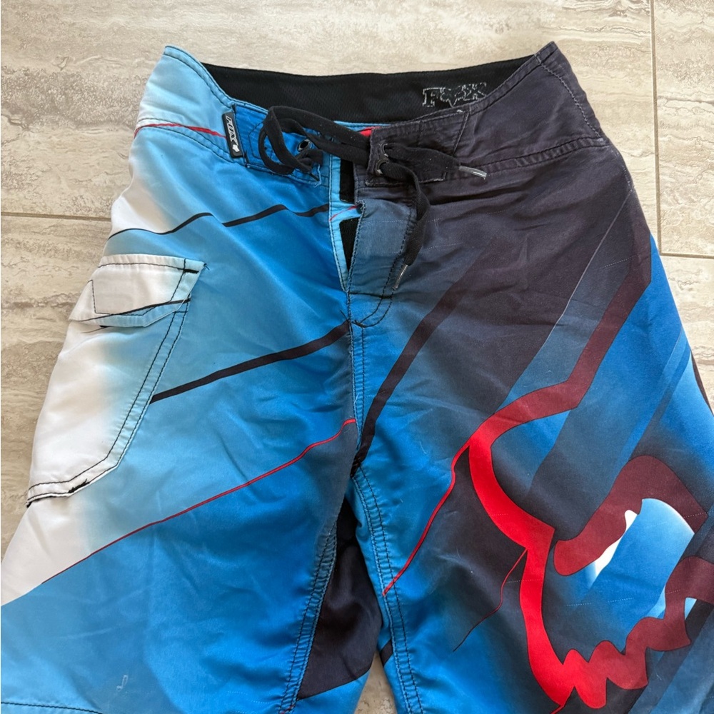 Fox Kids Swim Trunks - Blue and Black